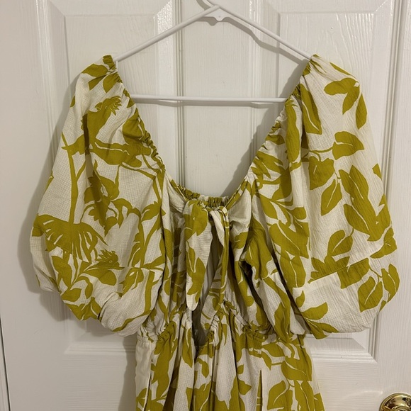 Anthropologie Maeve Feliciana Tropical Floral Mini Open Back Dress New Size XL - Picture 11 of 13